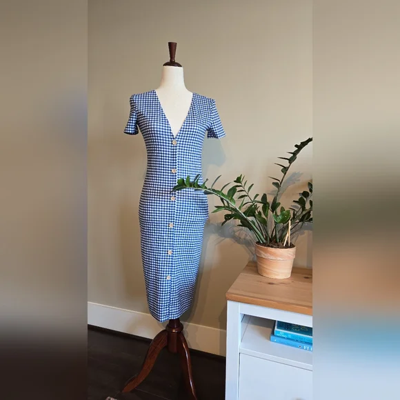 Zara Blue Checkers dress - Picture 5 of 8
